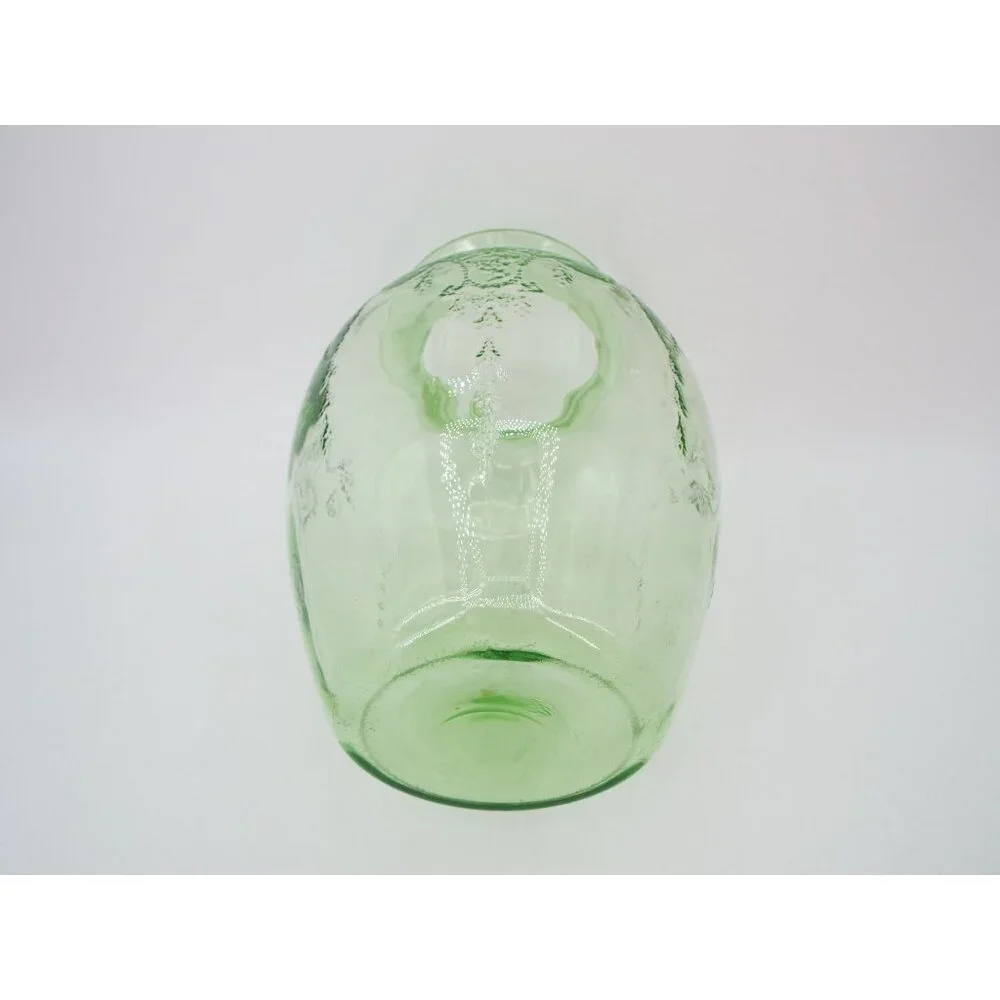 Vintage Anchor Hocking Green Uranium Glass Ballerina Cameo 8